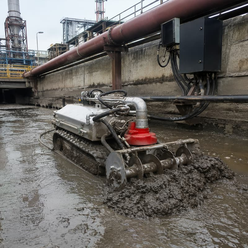 Heavy Equipment Service - Zware-duty rupsbandreinigingsrobot ontstoppingsapparatuur op afstand bestuurbare