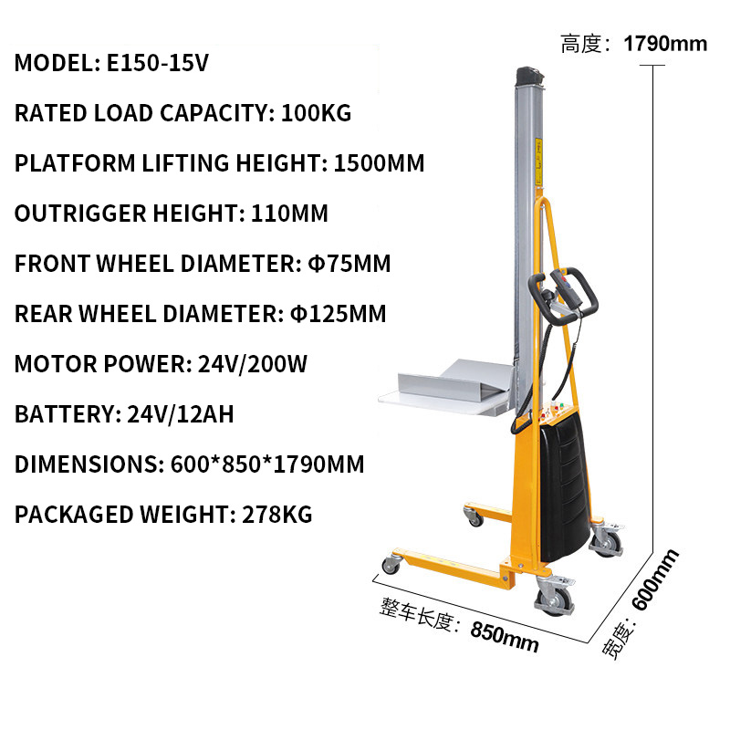 Elektrische lichte pallettruck - Electric Pallet Jack recensie en prijs